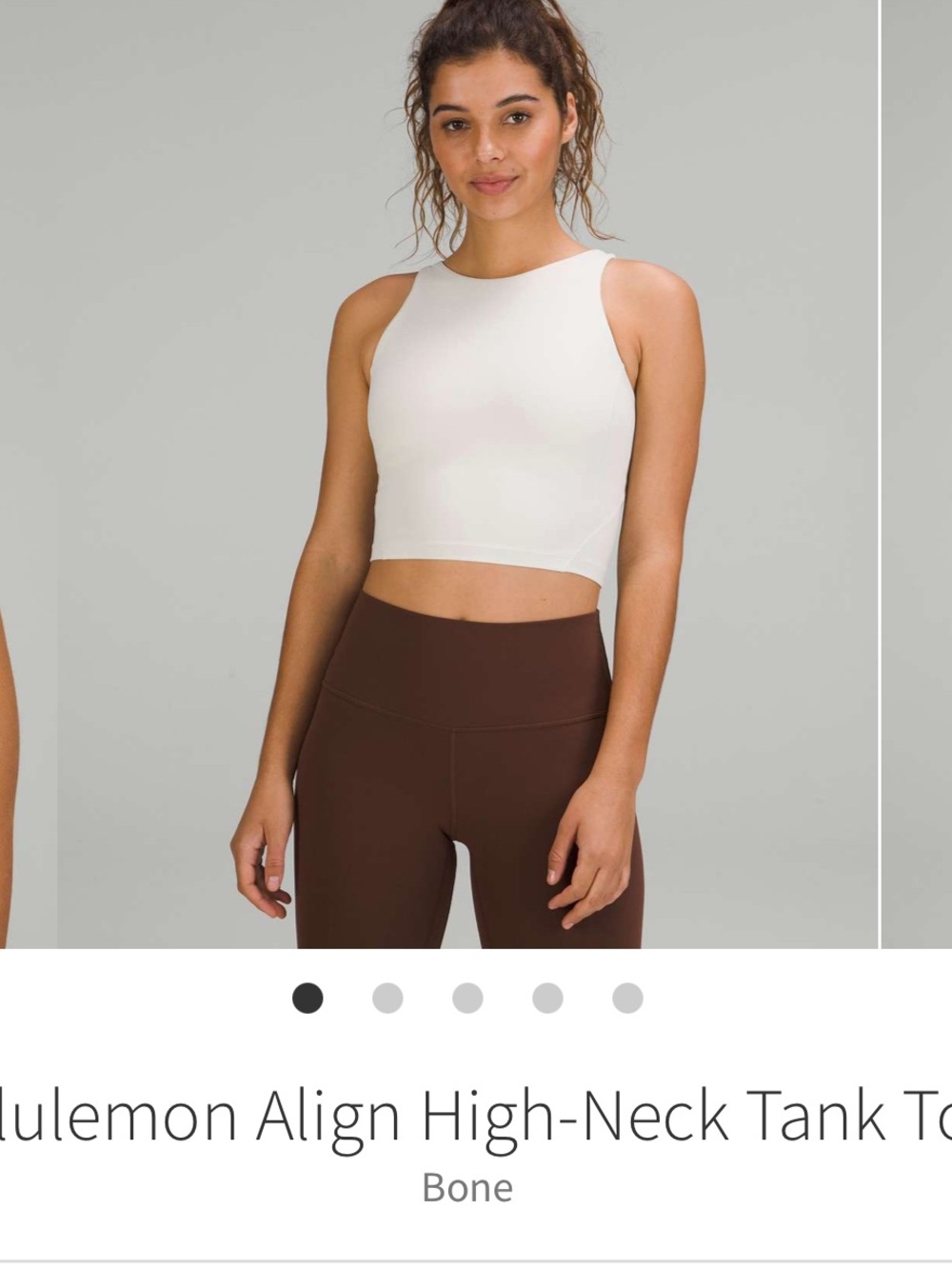 Lululemon Align High Neck Tank Top Bone Sz 8